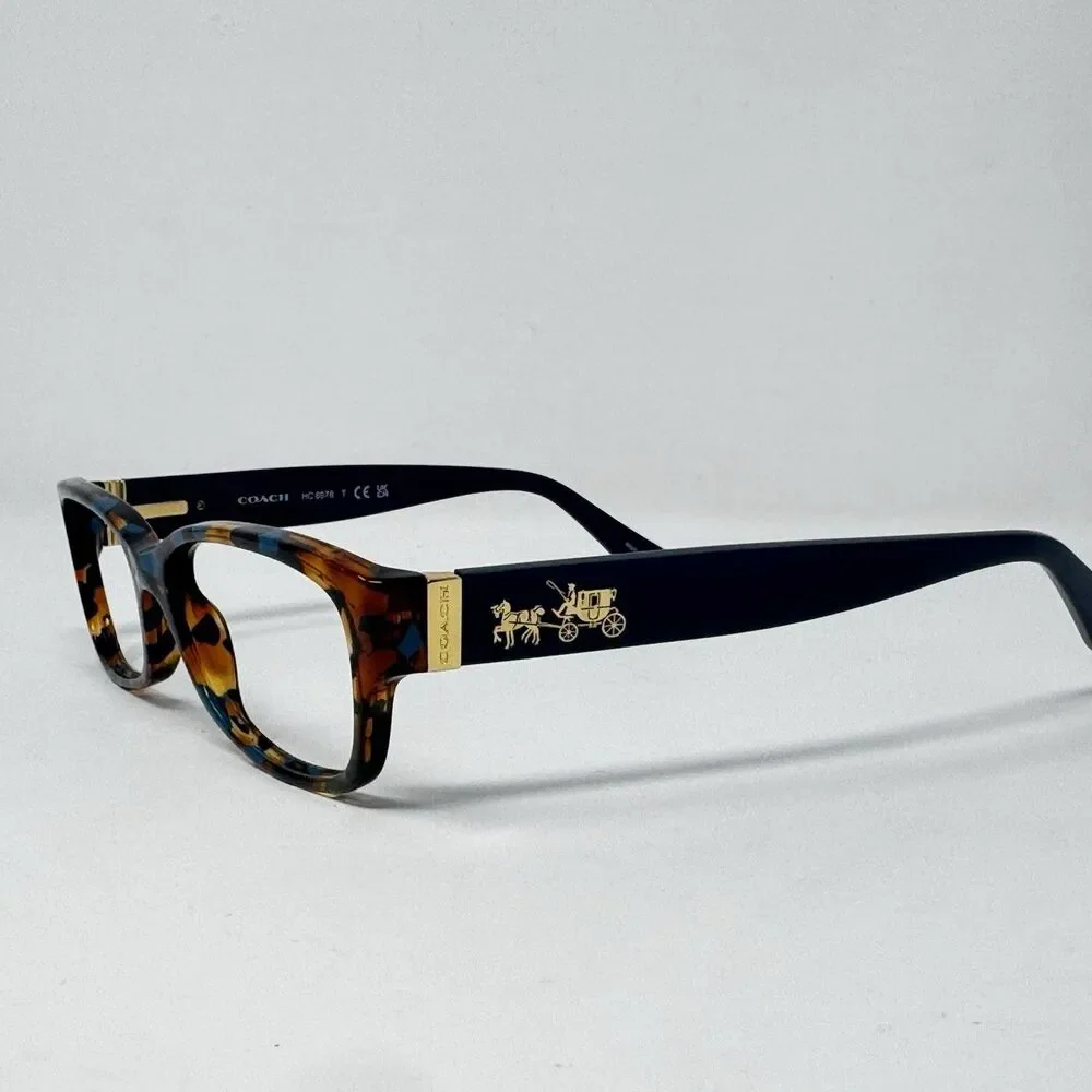 Coach HC6078 5337 Teal Confetti Eyeglass Frames 52-16-135